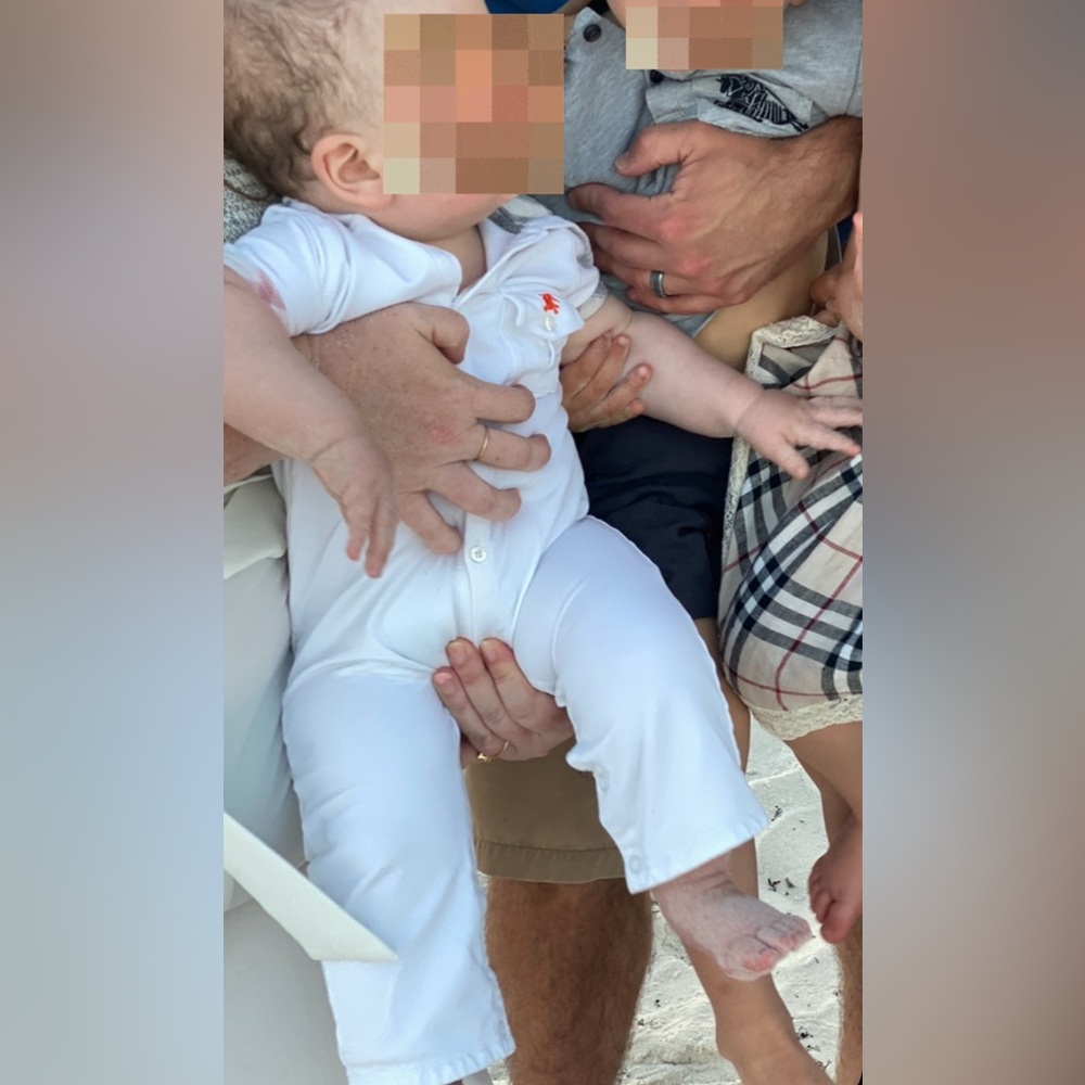 18 month Burberry jumper onesie